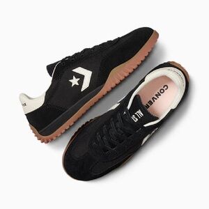 Women's Converse Run Star Trainer Casual Shoes - Black/Egret/Honey A08263C